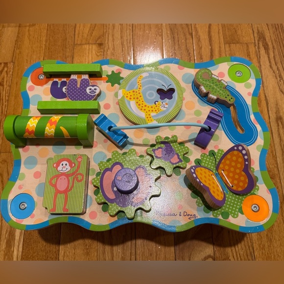 Melissa & Doug Wooden Jungle Activity Table for Kids - Picture 1 of 4